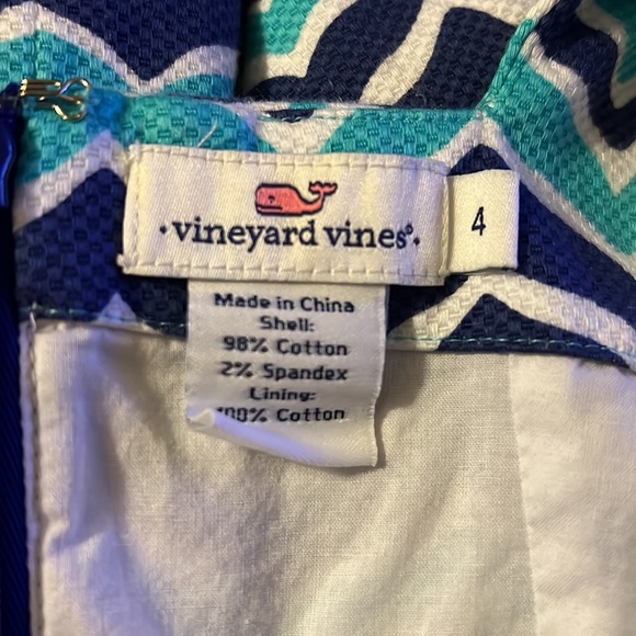 Vineyard Vines Whale Tale Chevron Dress Size 4 - Picture 4 of 7